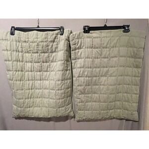 Miryana Kohls Pair (2) Pillow Shams Quilted Green King Sz